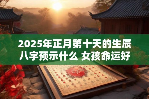 2025年正月第十天的生辰八字预示什么 女孩命运好坏关键点在哪