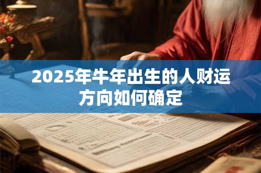 2025年牛年出生的人财运方向如何确定