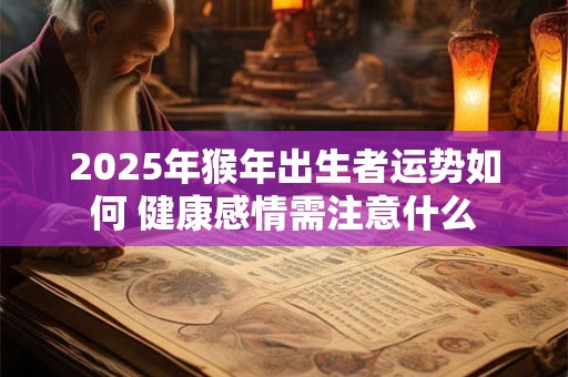 2025年猴年出生者运势如何 健康感情需注意什么