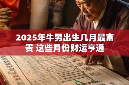 2025年牛男出生几月最富贵 这些月份财运亨通