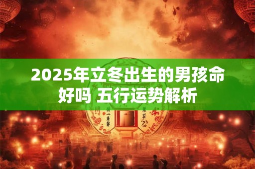 2025年立冬出生的男孩命好吗 五行运势解析