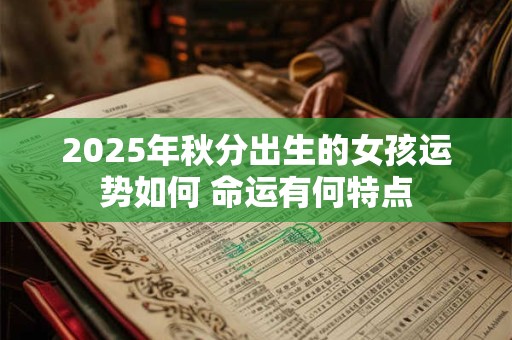 2025年秋分出生的女孩运势如何 命运有何特点