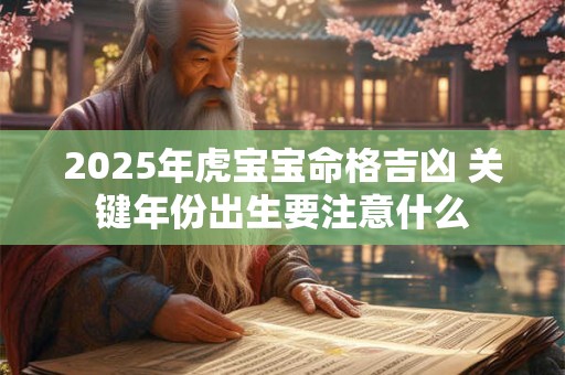 2025年虎宝宝命格吉凶 关键年份出生要注意什么
