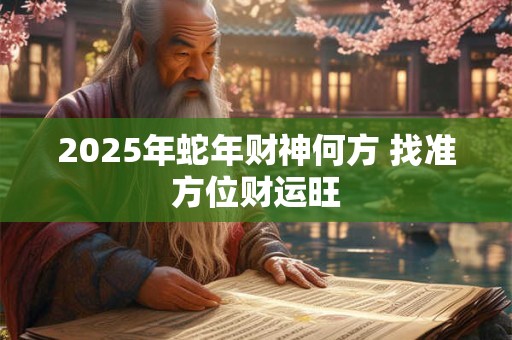 2025年蛇年财神何方 找准方位财运旺