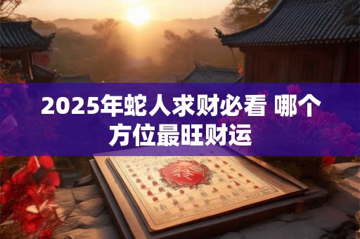 2025年蛇人求财必看 哪个方位最旺财运