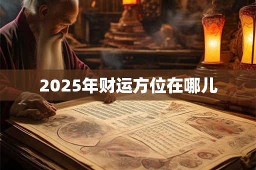 2025年财运方位在哪儿