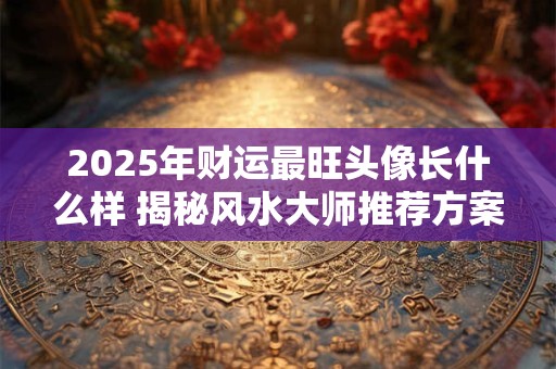 2025年财运最旺头像长什么样 揭秘风水大师推荐方案