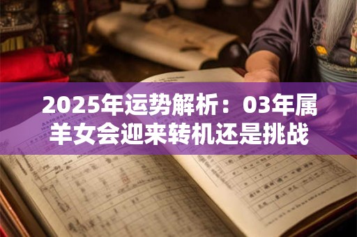 2025年运势解析：03年属羊女会迎来转机还是挑战