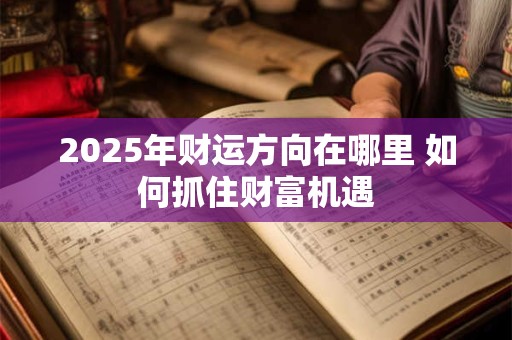 2025年财运方向在哪里 如何抓住财富机遇