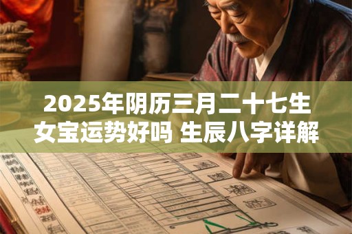 2025年阴历三月二十七生女宝运势好吗 生辰八字详解