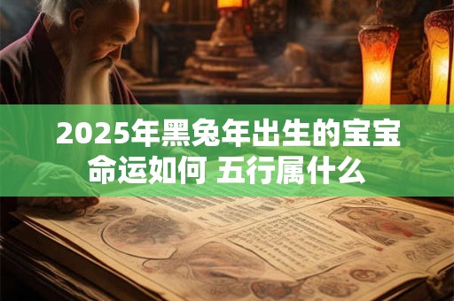 2025年黑兔年出生的宝宝命运如何 五行属什么