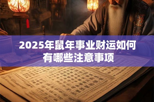 2025年鼠年事业财运如何 有哪些注意事项