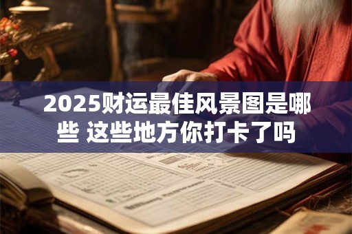 2025财运最佳风景图是哪些 这些地方你打卡了吗