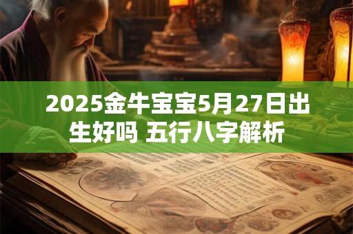 2025金牛宝宝5月27日出生好吗 五行八字解析
