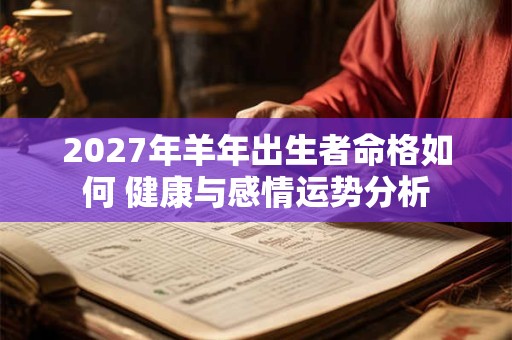 2027年羊年出生者命格如何 健康与感情运势分析