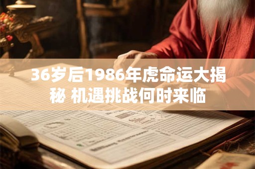 36岁后1986年虎命运大揭秘 机遇挑战何时来临
