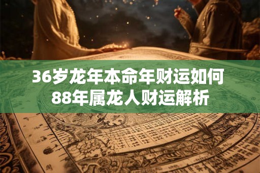 36岁龙年本命年财运如何 88年属龙人财运解析