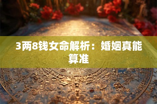 3两8钱女命解析：婚姻真能算准