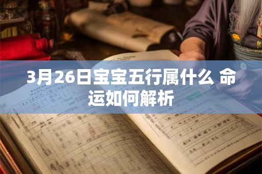 3月26日宝宝五行属什么 命运如何解析