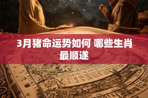 3月猪命运势如何 哪些生肖最顺遂