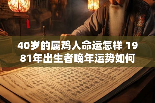 40岁的属鸡人命运怎样 1981年出生者晚年运势如何