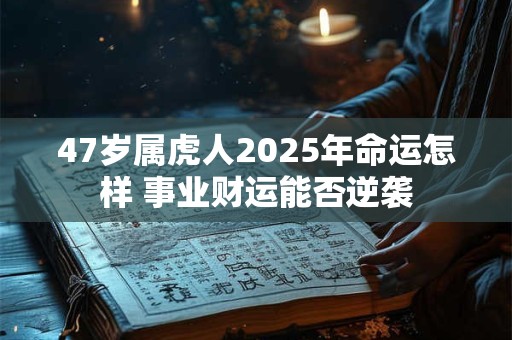 47岁属虎人2025年命运怎样 事业财运能否逆袭