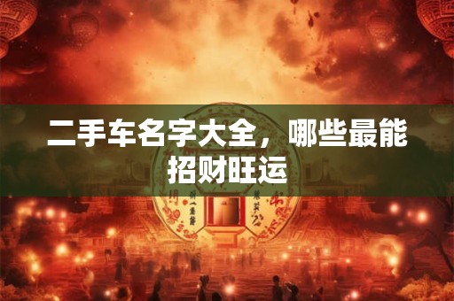 二手车名字大全，哪些最能招财旺运