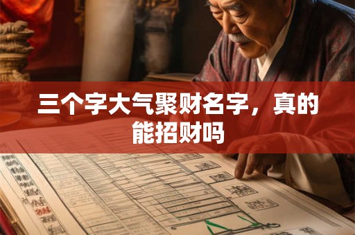 三个字大气聚财名字，真的能招财吗