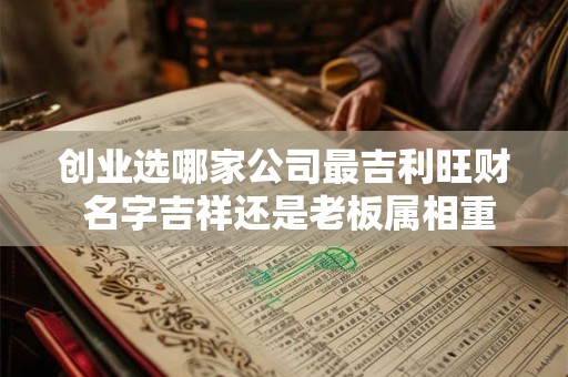 创业选哪家公司最吉利旺财 名字吉祥还是老板属相重要
