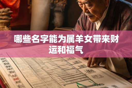 哪些名字能为属羊女带来财运和福气