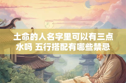 土命的人名字里可以有三点水吗 五行搭配有哪些禁忌