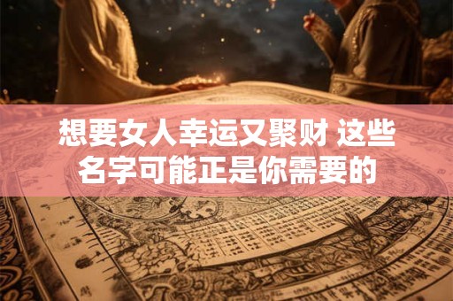 想要女人幸运又聚财 这些名字可能正是你需要的
