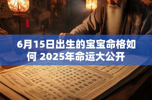 6月15日出生的宝宝命格如何 2025年命运大公开