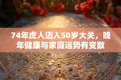 74年虎人迈入50岁大关，晚年健康与家庭运势有变数