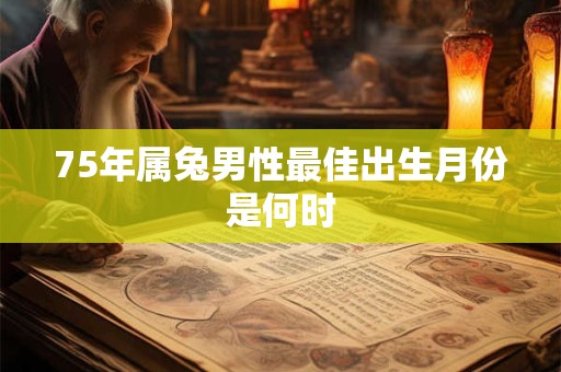 75年属兔男性最佳出生月份是何时