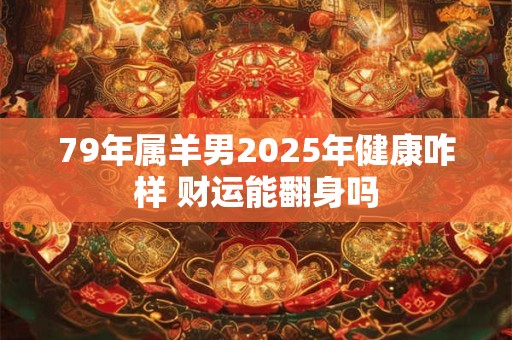 79年属羊男2025年健康咋样 财运能翻身吗