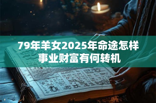 79年羊女2025年命途怎样 事业财富有何转机