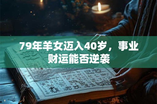 79年羊女迈入40岁，事业财运能否逆袭