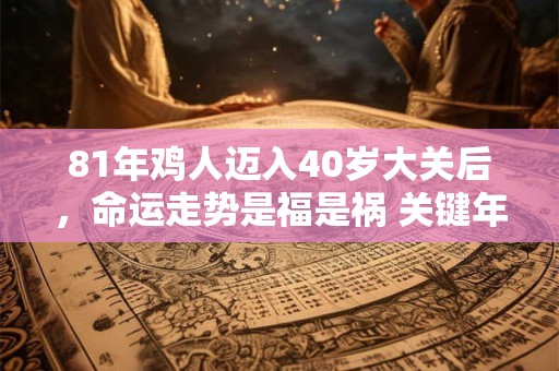 81年鸡人迈入40岁大关后，命运走势是福是祸 关键年份要注意什么