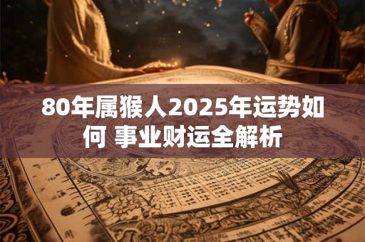 80年属猴人2025年运势如何 事业财运全解析