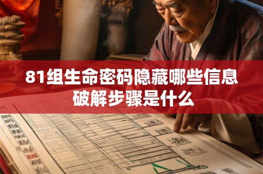81组生命密码隐藏哪些信息 破解步骤是什么