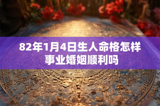 82年1月4日生人命格怎样 事业婚姻顺利吗