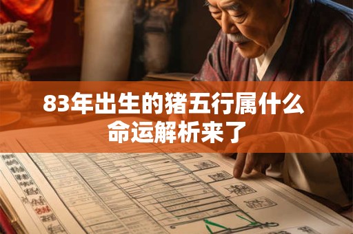 83年出生的猪五行属什么 命运解析来了