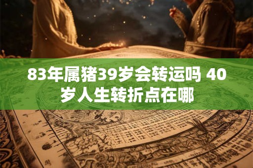 83年属猪39岁会转运吗 40岁人生转折点在哪