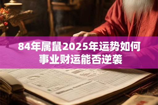 84年属鼠2025年运势如何 事业财运能否逆袭