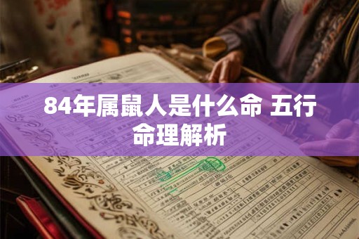 84年属鼠人是什么命 五行命理解析