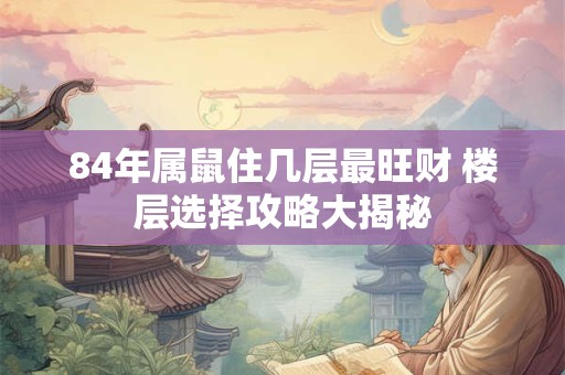 详细阅读:84年属鼠住几层最旺财 楼层选择攻略大揭秘 84年属鼠住几层最旺财 楼层选择攻略大揭秘