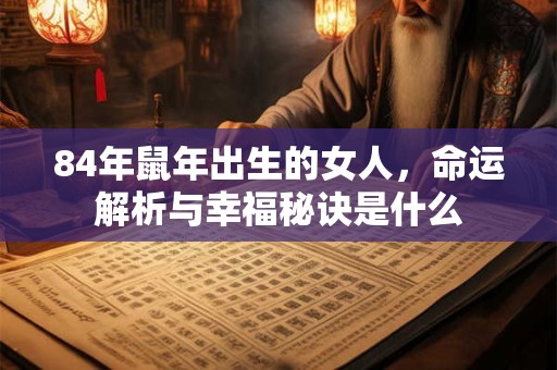 84年鼠年出生的女人，命运解析与幸福秘诀是什么