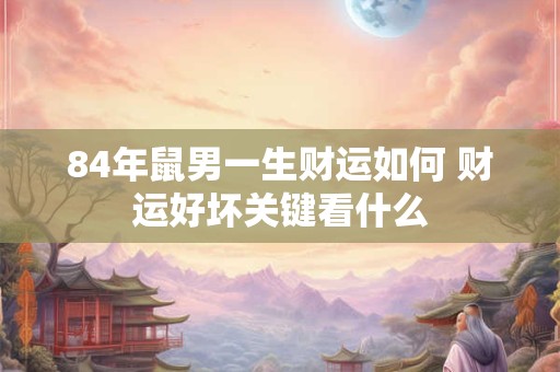 84年鼠男一生财运如何 财运好坏关键看什么