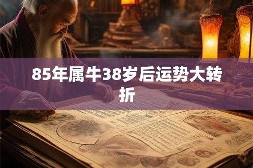 85年属牛38岁后运势大转折